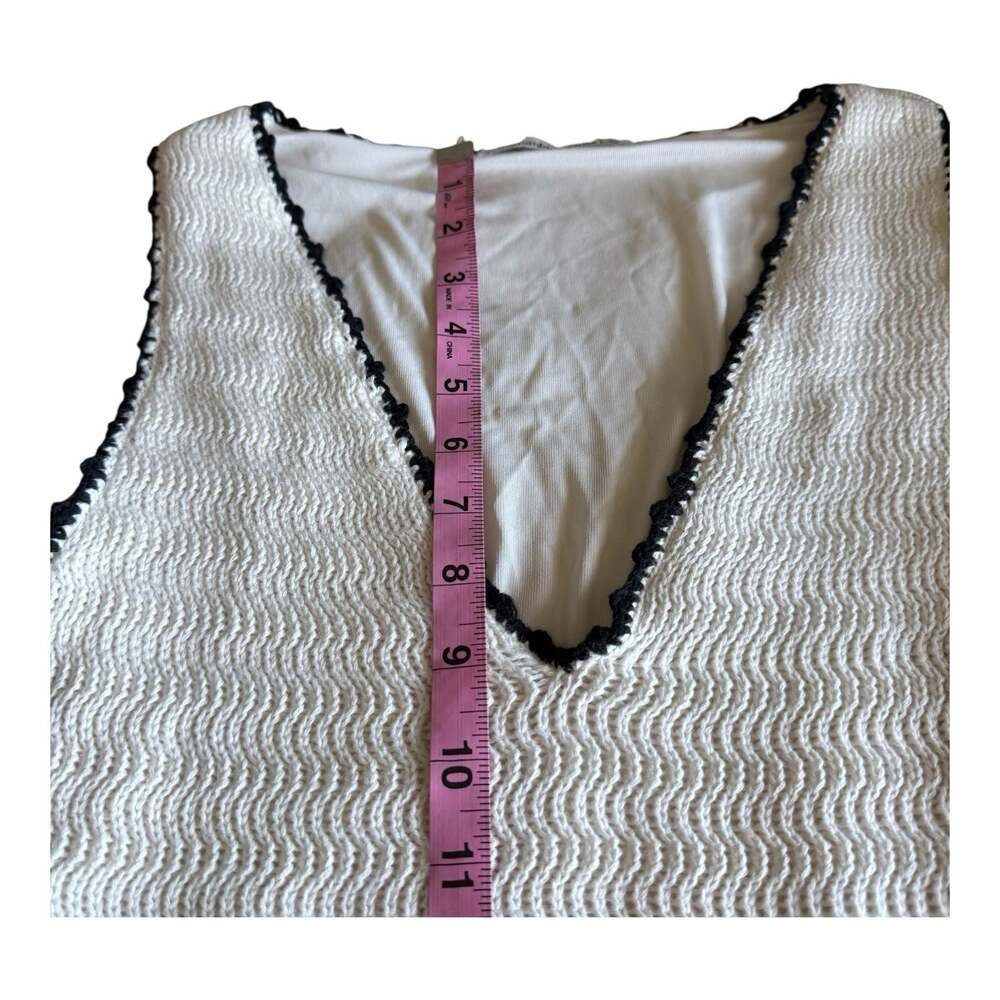 Abercrombie & Fitch White Crochet Knit Mini Dress Bodycon Sleeveless Lined XS - Picture 9 of 12